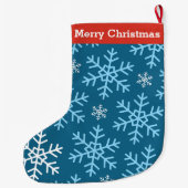 Christmas Baby Bear Christmas Tree Snowflakes.  La ラージクリスマスストッキング (裏面)