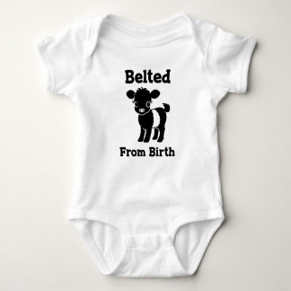 Christmas Baby Beltie Farmer Belted Galloway Cow ベビーボディスーツ