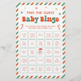 Christmas Baby Bingo Find the Guest Game