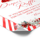 Christmas Baby Clothes Baby Shower Diaper Raffle ポスター (角)