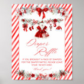 Christmas Baby Clothes Baby Shower Diaper Raffle ポスター (正面)