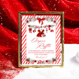 Christmas Baby Clothes Baby Shower Diaper Raffle ポスター