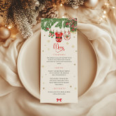 Christmas Baby Clothes Line Menu Card メニュー