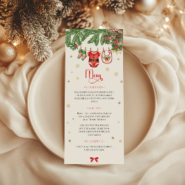 Christmas Baby Clothes Line Menu Card メニュー