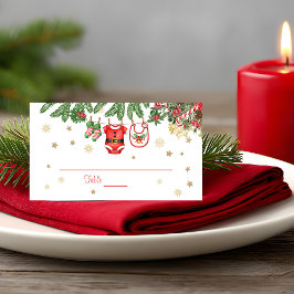 Christmas Baby Clothes Line Place Card プレイスカード