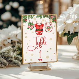Christmas Baby Clothes Line Table Number テーブルナンバー