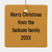 Christmas Baby Jesus In a Manger セラミックオーナメント (裏面)