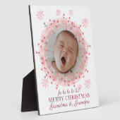 Christmas Baby Photo For Grandma And Grandpa  フォトプラーク (側面)