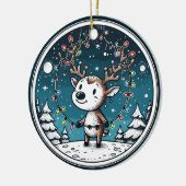 Christmas Baby Reindeer Ornament セラミックオーナメント (左)