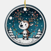 Christmas Baby Reindeer Ornament セラミックオーナメント (裏面)