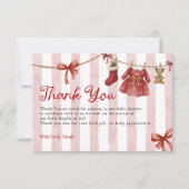 Christmas Baby Shower サンキューカード (正面)