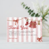Christmas Baby Shower サンキューカード (スタンド正面)