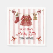 Christmas Baby Shower  スタンダードカクテルナプキン (正面)