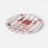 Christmas Baby Shower  ペーパープレート (アングル)