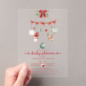 Christmas Baby Shower Acrylic Invitation アクリル招待状 (インサイチュ (ポータブル))