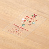 Christmas Baby Shower Acrylic Invitation アクリル招待状 (レイダウン)