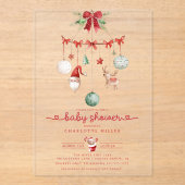 Christmas Baby Shower Acrylic Invitation アクリル招待状 (正面)