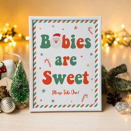 Christmas Baby Shower Babies are Sweet Favors ポスター