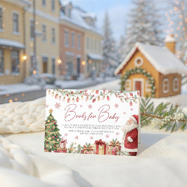 Christmas Baby Shower Books for Baby Card エンクロージャーカード