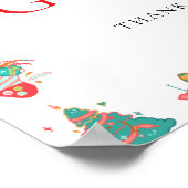 Christmas Baby Shower Cards and Gifts Sign ポスター (角)