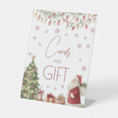 Christmas Baby Shower Cards & Gifts Sign 台座サイン (正面)