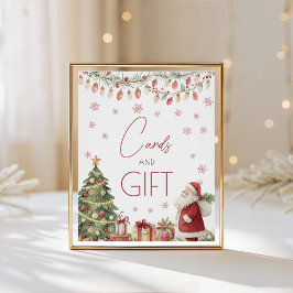 Christmas Baby Shower Cards & Gifts Sign 台座サイン