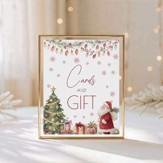 Christmas Baby Shower Cards & Gifts Sign 台座サイン