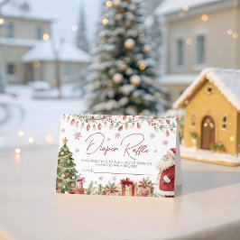 Christmas Baby Shower Diaper Raffle Card エンクロージャーカード