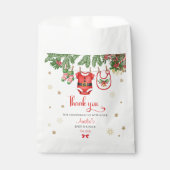 Christmas Baby Shower Favor Bag | Santa Holiday フェイバーバッグ (正面)