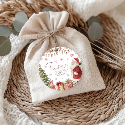 Christmas Baby Shower Favor Tag フェイバータグ