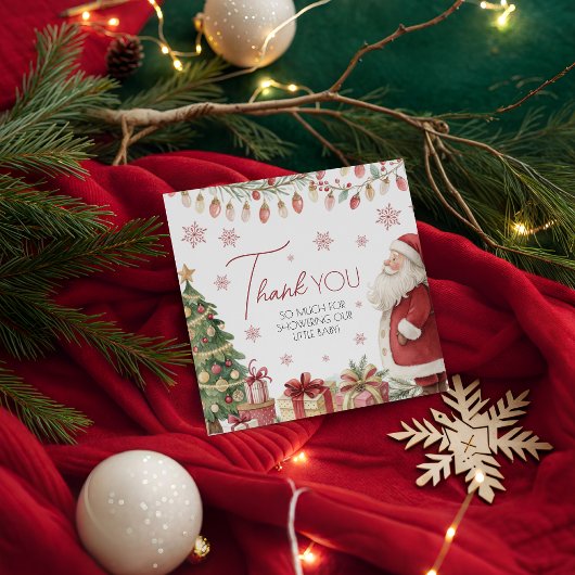 Christmas Baby Shower Favor Tag フェイバータグ