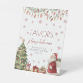 Christmas Baby Shower Favors Sign 台座サイン (正面)