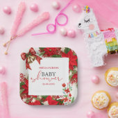 Christmas baby shower festive   ペーパープレート (パーティー)