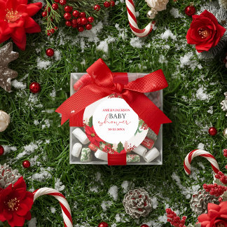 Christmas baby shower festive   ラウンドシール