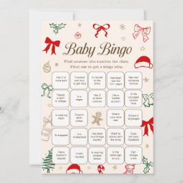 Christmas Baby Shower Find the Guest Downloadable  招待状