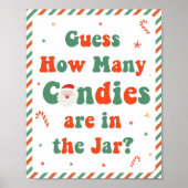 Christmas Baby Shower Guess How Many Candies ポスター (正面)