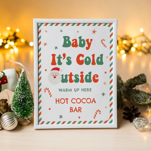 Christmas Baby Shower  Hot Cocoa Bar ポスター