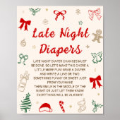 Christmas Baby Shower Late Night Diapers  ポスター (正面)