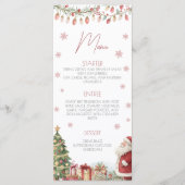 Christmas Baby Shower Menu Card メニュー (正面)