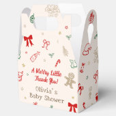 Christmas Baby Shower Merry Little Thank You フェイバーボックス (オープン)