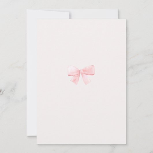 Christmas Baby Shower Pink Nutcracker Watercolor  招待状 (裏面)