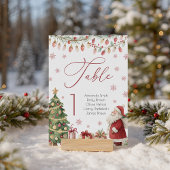 Christmas Baby Shower Table Number Card 台座サイン