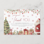 Christmas Baby Shower Thank You Card エンクロージャーカード (正面)