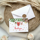 Christmas Baby Shower Thank You Card Santa Baby  サンキューカード