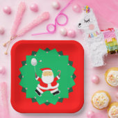 Christmas Badminton ペーパープレート (パーティー)