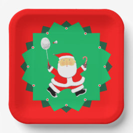 Christmas Badminton ペーパープレート