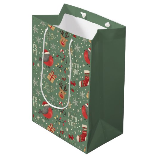 Christmas bag ミディアムペーパーバッグ (正面アングル)