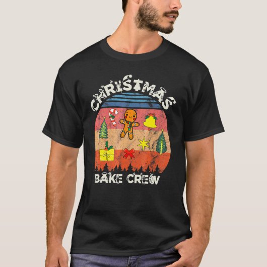 Christmas Bak Crew Pajamas Family Gingerbread Sant Tシャツ (正面)