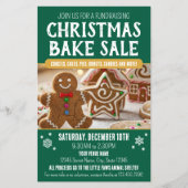 Christmas Bake Sale Festive Holiday Green Business チラシ (正面)
