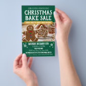 Christmas Bake Sale Festive Holiday Green Business チラシ (ハンドル)